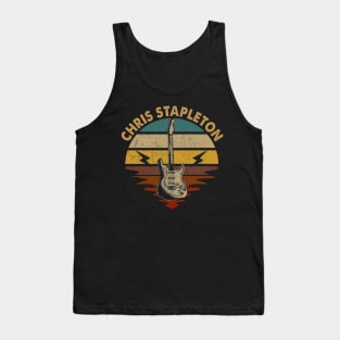 Vintage Guitar Beautiful Name Chris Personalized Tank Top